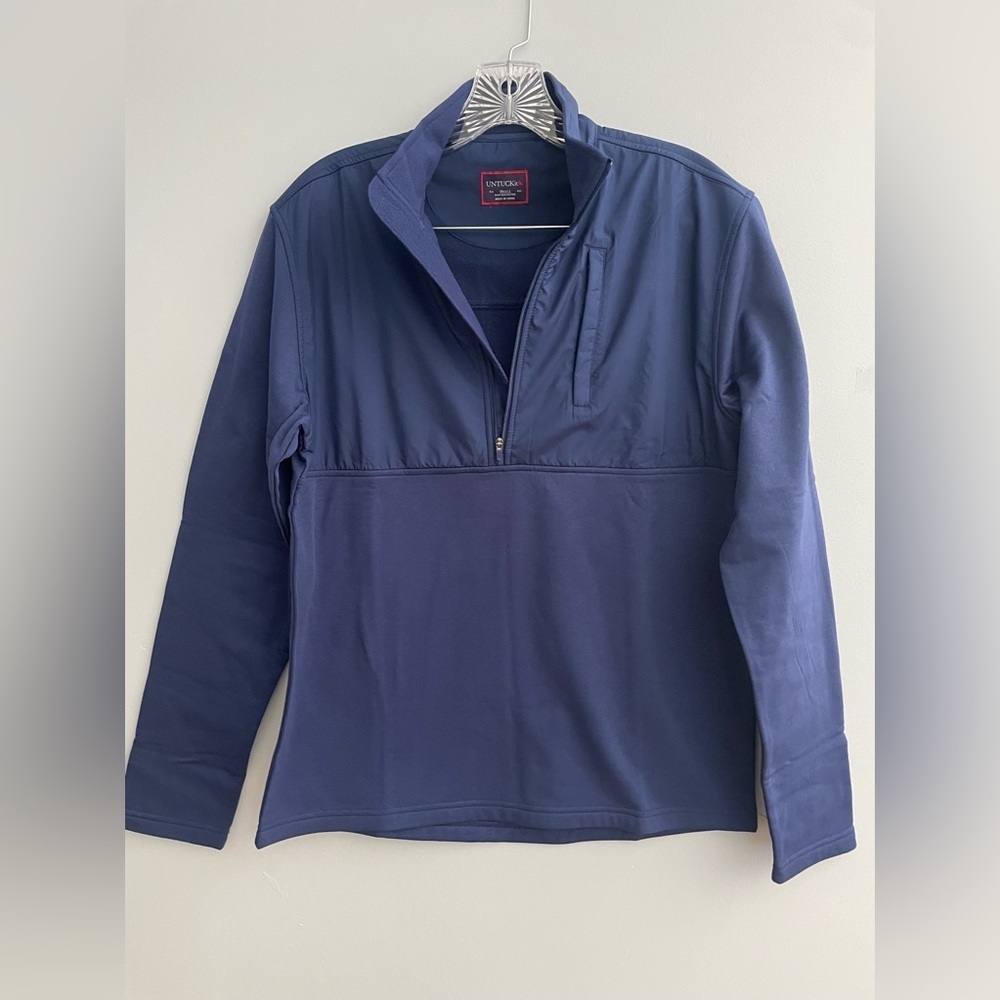 UNTUCKit Women's Ristow Medieval Blue Small 1/2 Zip Fleece Pullover Jacket NWT